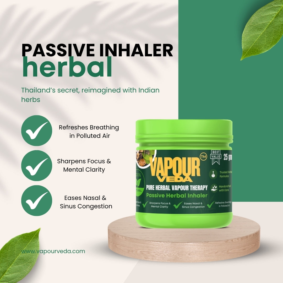 Vapour Veda passive herbal inhaler uses and functions